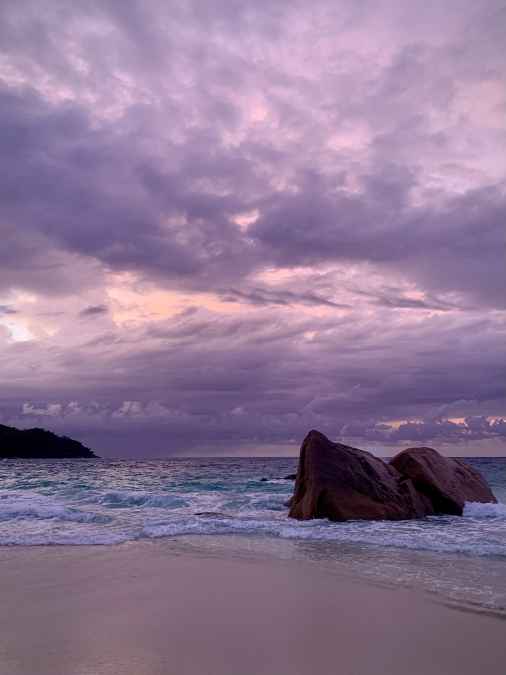 Seychelles pink sky