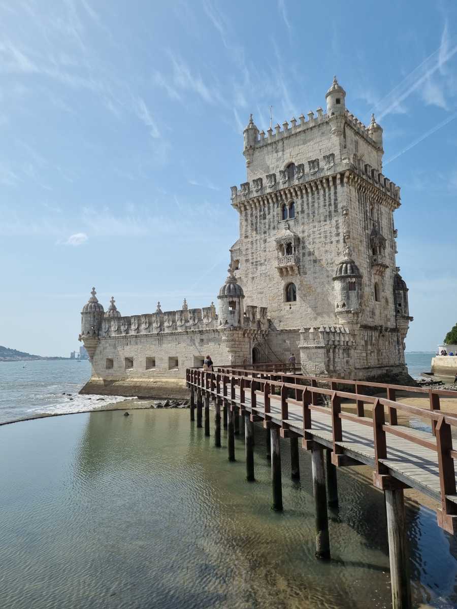 lisbon castle at sea