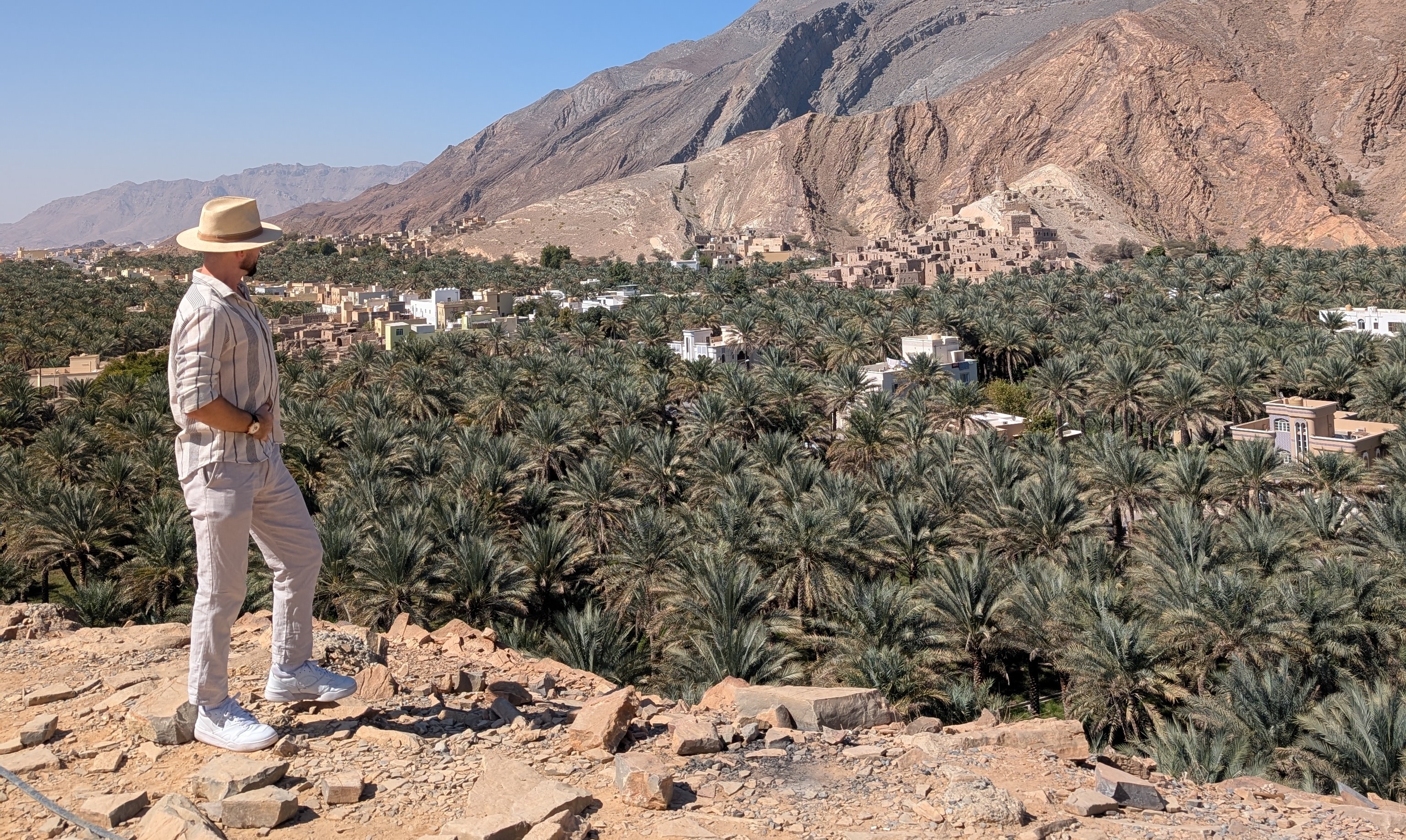 Me and Birkat Al Mouz, gateway to the Jebel Akhdar mountains