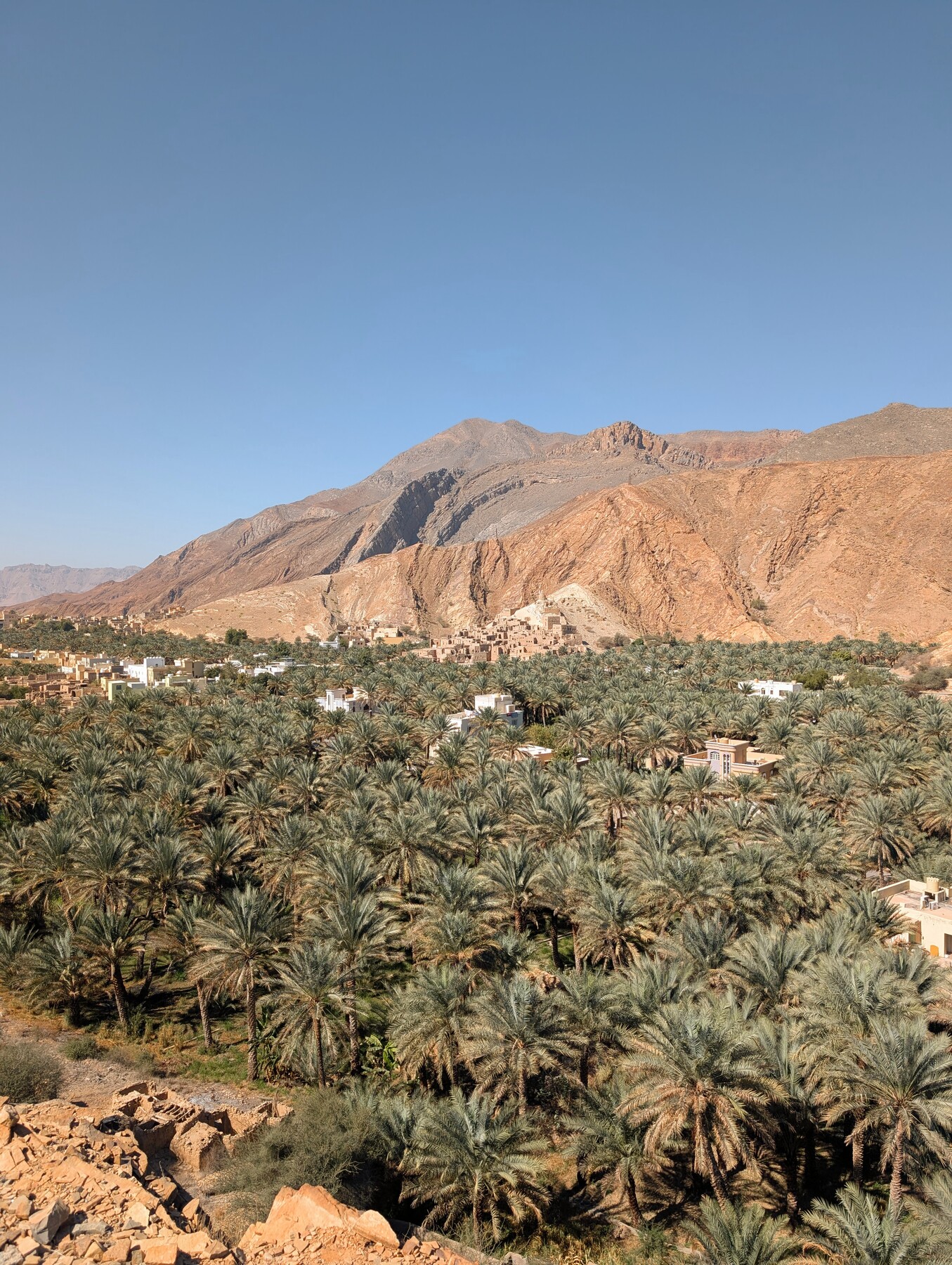Birkat Fort and oasis valley landscape (Birkat Al Mouz)